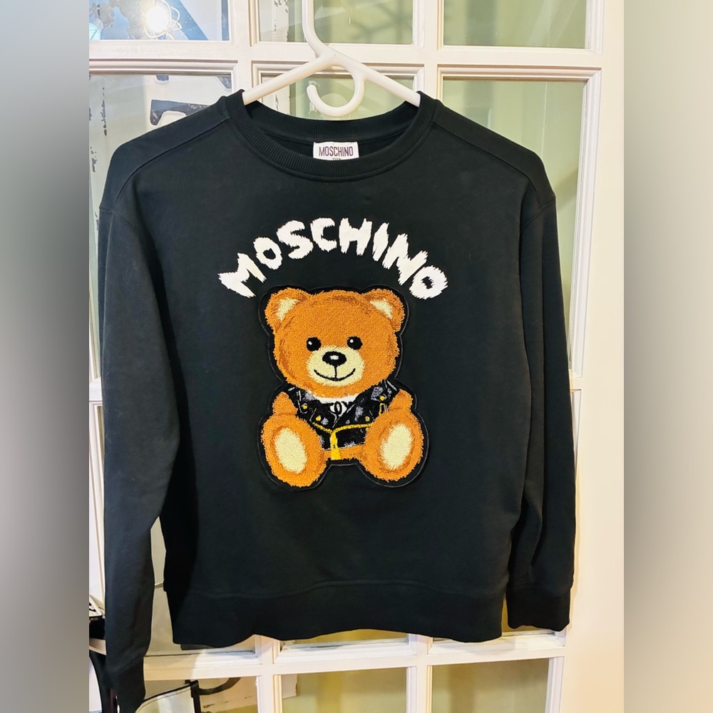 Moschino Black Teddy Bear Sweatshirt Teen